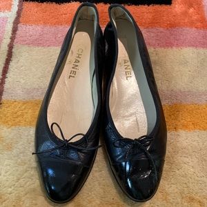 Classic Black Chanel Ballet Flats